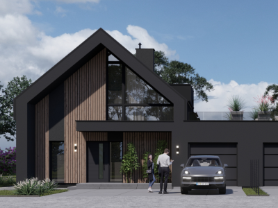 Nowoczesny Dom Bliźniaczy przy ul. Marsa, Kozerki – Przestrzeń i Nowoczesność N.2002