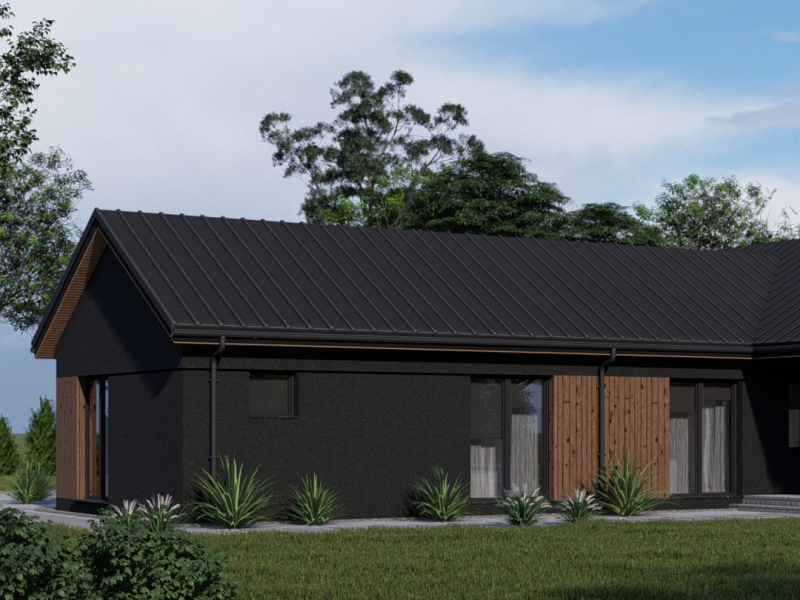 Harmonia Przestrzeni i Nowoczesności – Luksusowy Dom Parterowy w Janinowie