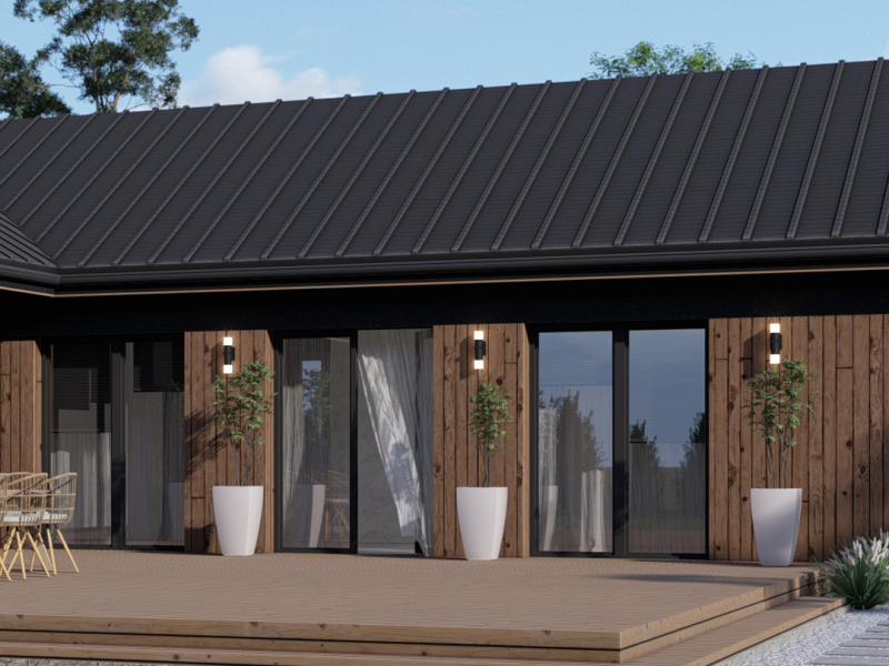 Harmonia Przestrzeni i Nowoczesności – Luksusowy Dom Parterowy w Janinowie