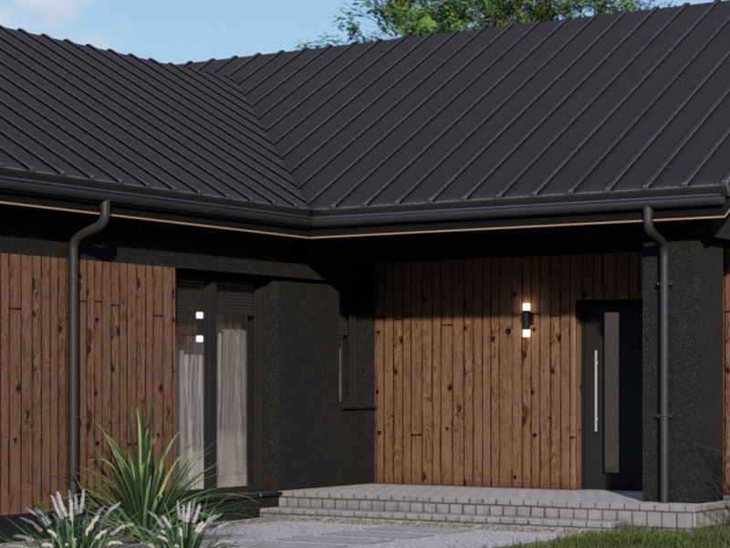 Harmonia Przestrzeni i Nowoczesności – Luksusowy Dom Parterowy w Janinowie