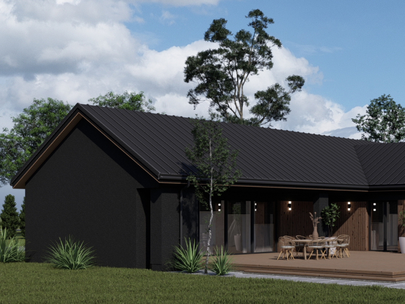 Harmonia Przestrzeni i Nowoczesności – Luksusowy Dom Parterowy w Janinowie